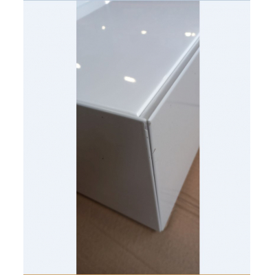 Шкаф навесной Валенсия, 199х350х1400 (правый), белый глянец