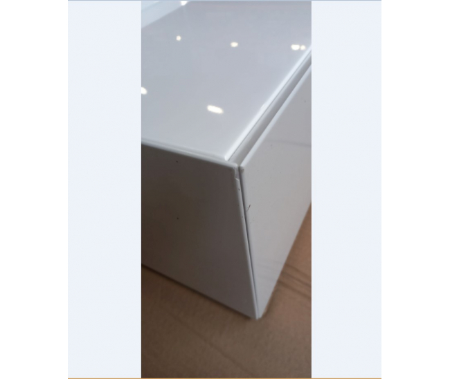 Шкаф навесной Валенсия, 199х350х1400 (правый), белый глянец