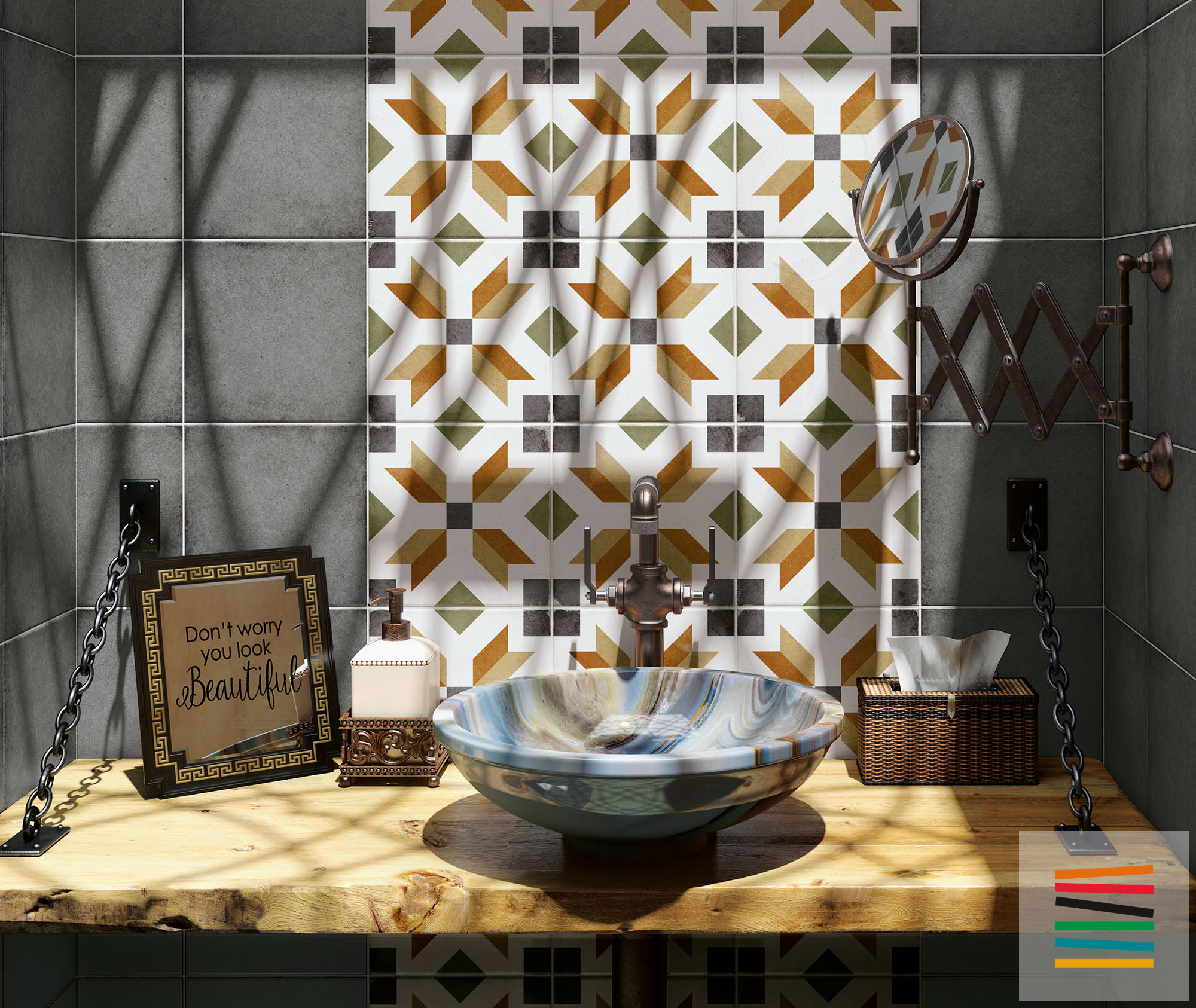 Купить керамогранит Art Nouveau Empire Color 20x20