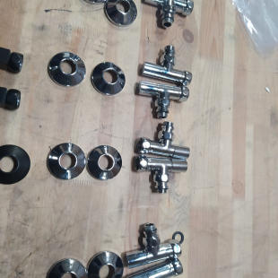 Вентиль запорный угловой круглый 3/4" х 1/2" г/ш хром SG TRM02CH0405 (2 шт.) - O
