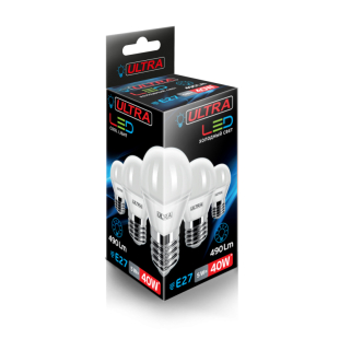 Лампа ULTRA LED Шар матовый G45 E27 5W 4000K