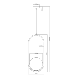 Люстра Модерн WP8189-1B(XL), чёрный