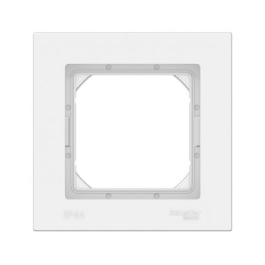 ATN440101 ATLASDESIGN AQUA 1-постовая РАМКА IP44, универсальная, БЕЛЫЙ