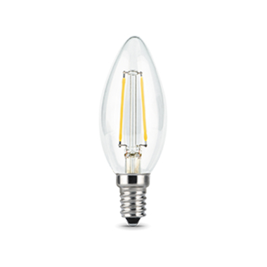 Лампа Gauss LED Filament Свеча прозр. E14 5W 420lm 2700К 1/10/50 (103801105)
