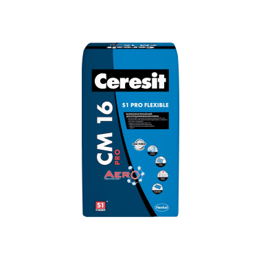 Клей для плитки высокоэластичный Ceresit CM 16 PRO, 20 кг