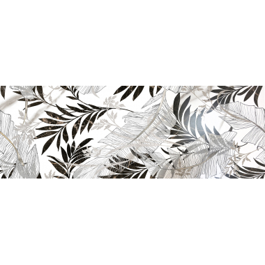 Carrara Leaves BLK Mat 31.6x90 R