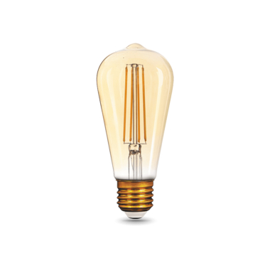 Лампа Gauss LED Filament ST64 E27 8W Amber 740lm 2400К 1/10/40 (157802008)
