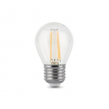 Лампа Gauss LED Filament Шар прозр. E27 7W 550lm 2700К 1/10/50 (105802107)