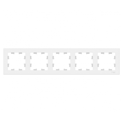 ATN000105 ATLASDESIGN 5-постовая РАМКА, универсальная, БЕЛЫЙ