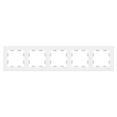 ATN000105 ATLASDESIGN 5-постовая РАМКА, универсальная, БЕЛЫЙ