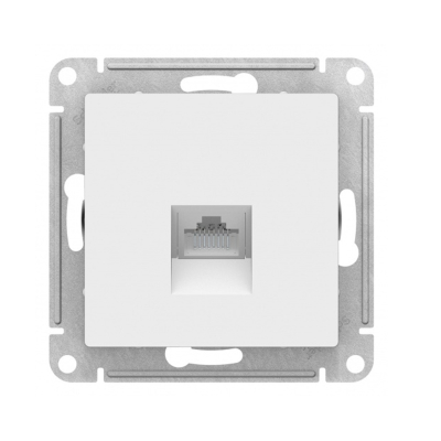 ATN000183 ATLASDESIGN РОЗЕТКА компьютерная RJ45, кат. 5Е, механизм, БЕЛЫЙ