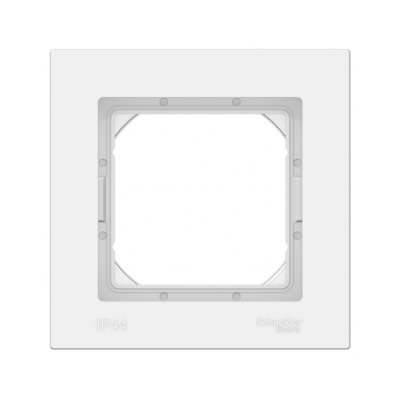 ATN440101 ATLASDESIGN AQUA 1-постовая РАМКА IP44, универсальная, БЕЛЫЙ