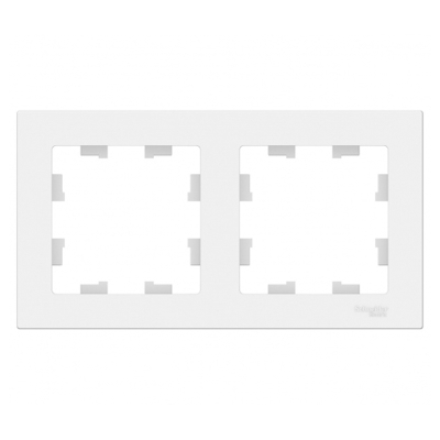 ATN000102 ATLASDESIGN 2-постовая РАМКА, универсальная, БЕЛЫЙ