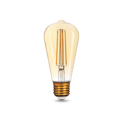 Лампа Gauss LED Filament ST64 E27 8W Amber 740lm 2400К 1/10/40 (157802008)