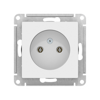 ATN000141 ATLASDESIGN РОЗЕТКА без заземления, 16А, механизм, БЕЛЫЙ