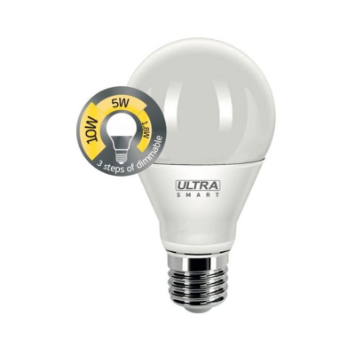 Лампа диммируемая ULTRA LED Груша матовая A60 E27 10W 3000K SMART DIM