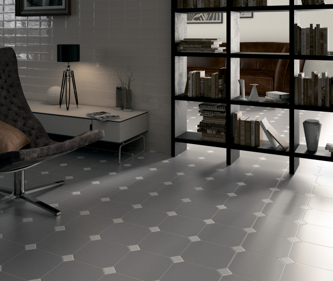 Octagon Gris Mat 20x20
