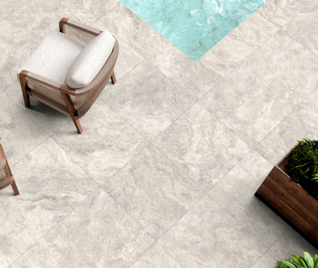 Travertino Bianco Mat 60x60 R