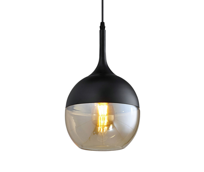 YD-DT1771B Люстра 1xE27 макс. 60Вт, чёрный (MBK+AMBER) -О