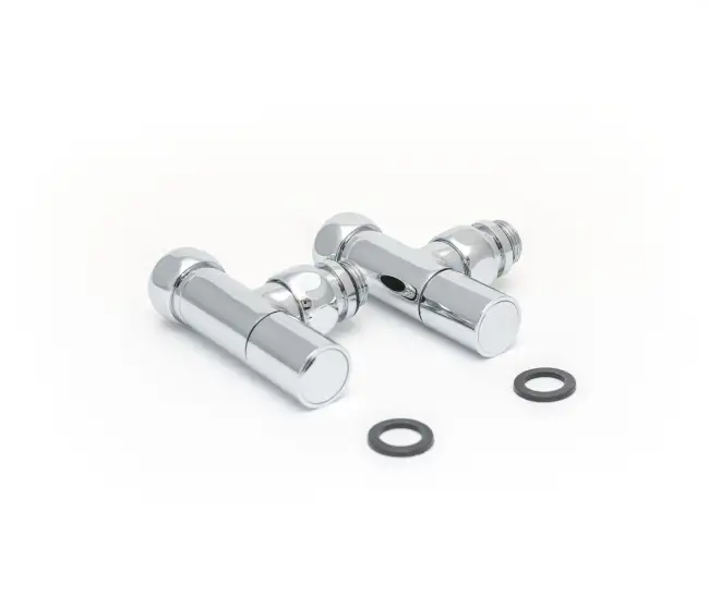 Вентиль запорный угловой круглый 3/4" х 1/2" г/ш SG TRM02CH0405 (2 шт.), хром