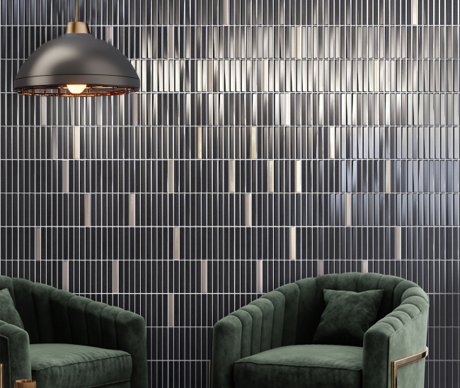 Decor Melody Black Silver Brillo 20x20