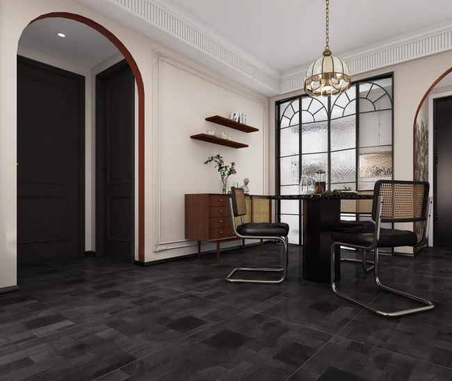 Wood-block Black Mat (CRV) 60x120 R