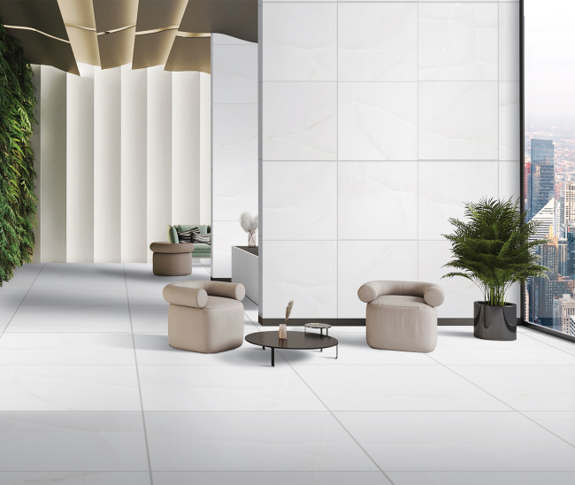 Oval Onyx Bianco Mat (CRV) 80x80 R Oval Onyx Bianco Mat (CRV) 80x80 R