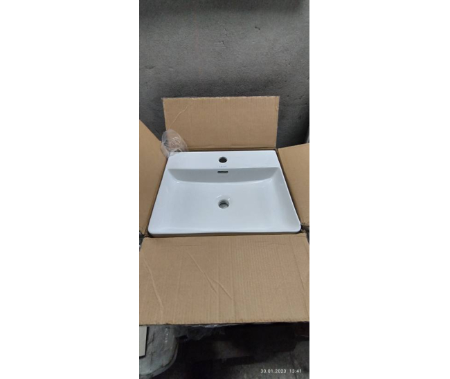 LT-2173-S умывальник прямоугольный, с полочкой 50,5х43, белый -Р2