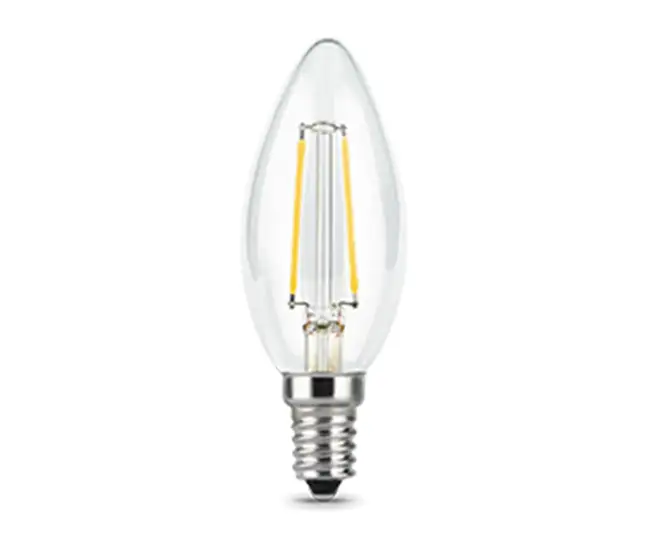 Лампа Gauss LED Filament Свеча прозр. E14 5W 420lm 2700К 1/10/50 (103801105)