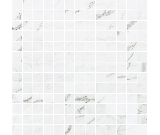 Statuario Plus Mosaic Pol 2,3x2,3 (30x30)