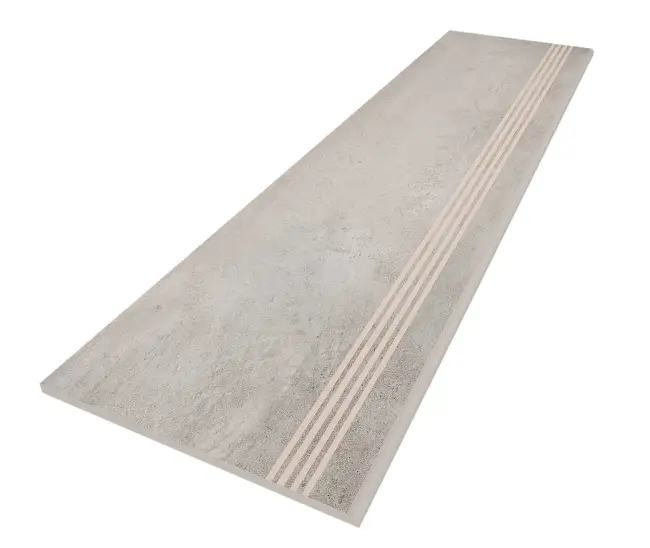 Ступень Traffic Light Grey matt TF-01, 30x120 (с насечками)