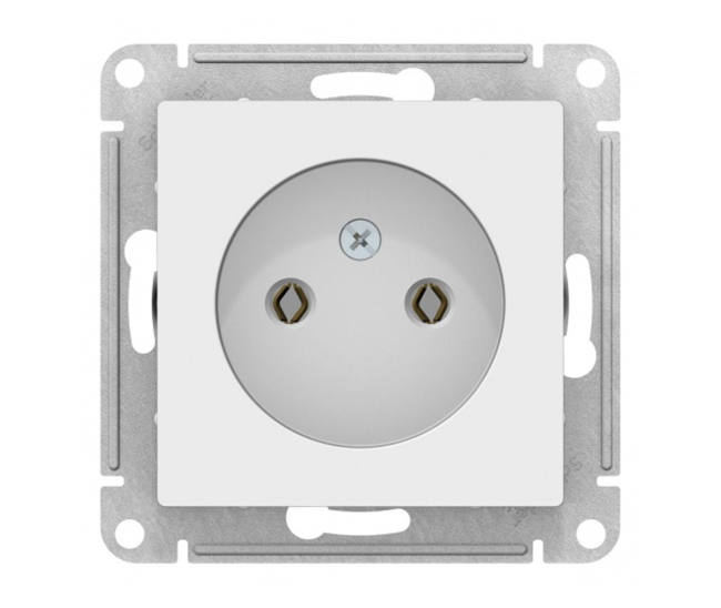 ATN000141 ATLASDESIGN РОЗЕТКА без заземления, 16А, механизм, БЕЛЫЙ