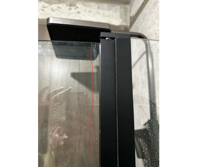 Перегородка для ванны NAP6221 распашная 100х135, черный - Р2