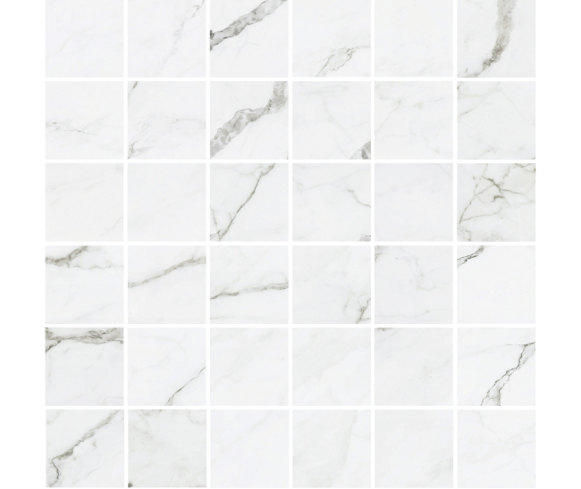 Statuario Plus Mosaic Pol 4,75x4,75 (30x30)