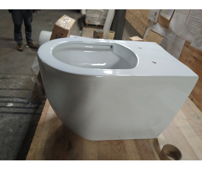 137012004 Sanibold унитаз напольный приставной без бачка Rimflush, белый - О