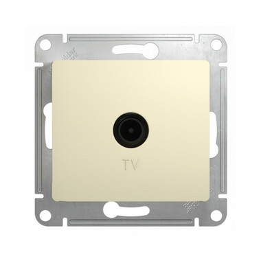 GSL000291 GLOSSA TV РОЗЕТКА оконечная 1DB, механизм, БЕЖЕВЫЙ