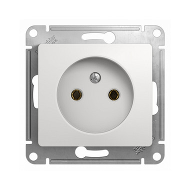 GSL000141 GLOSSA РОЗЕТКА без заземления, 16А, механизм, БЕЛЫЙ