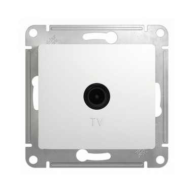 GSL000191 GLOSSA TV РОЗЕТКА оконечная 1DB, механизм, БЕЛЫЙ