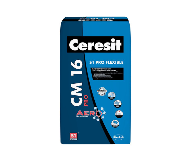 Клей для плитки высокоэластичный Ceresit CM 16 PRO, 20 кг